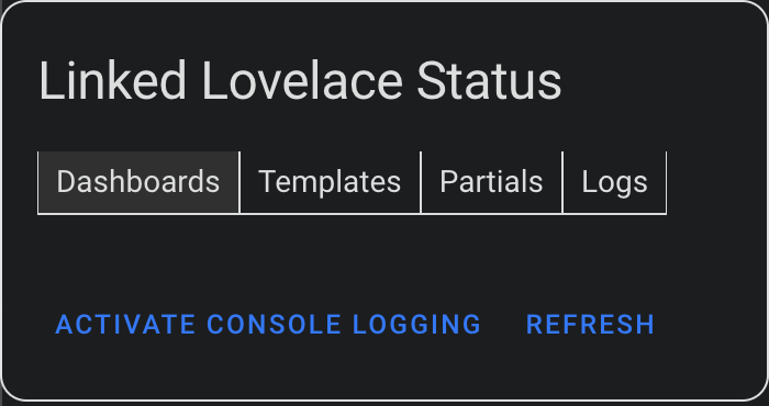 Linked Lovelace Status Loaded Card